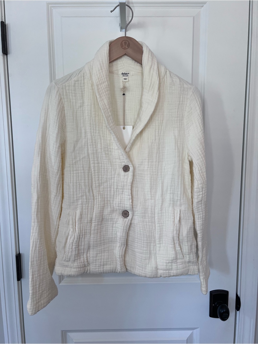 NWT Dylan Ivory Gauze Button Up Jacket Size XS